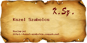 Kszel Szabolcs névjegykártya